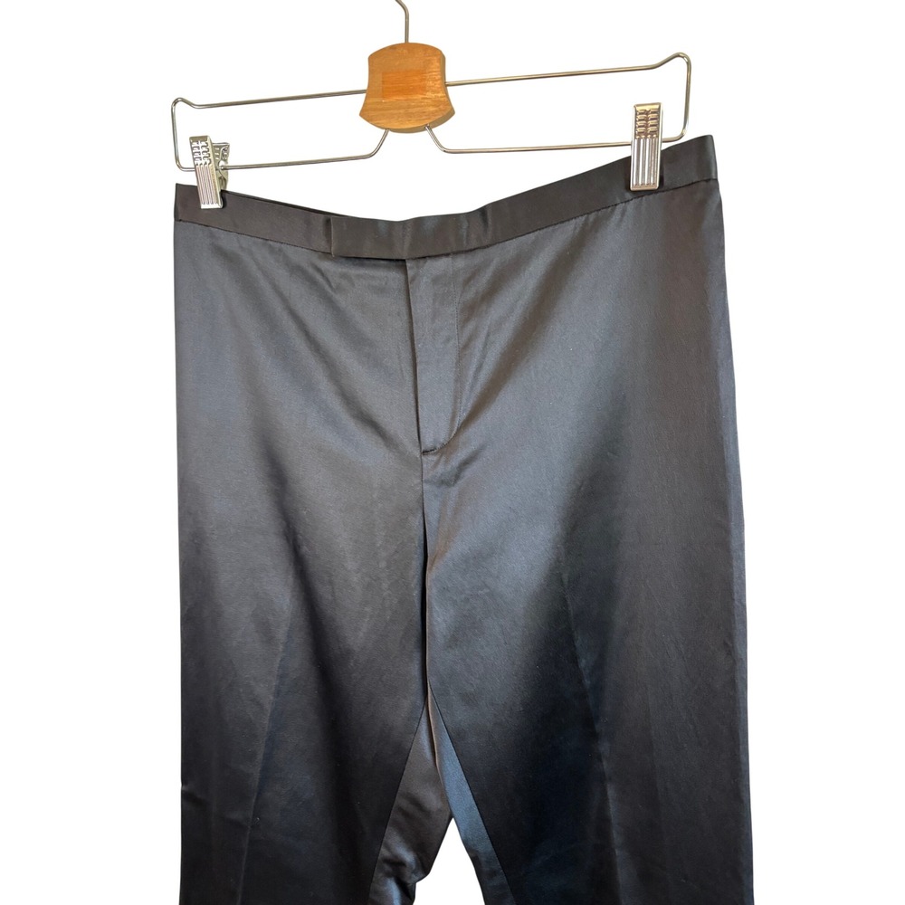 Ralph Lauren Dress Pants Black Womens 12 Silk Blend Straight Leg Cocktail Office - Picture 4 of 10